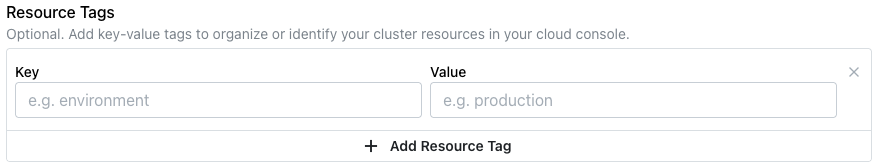 Adding a resource tag